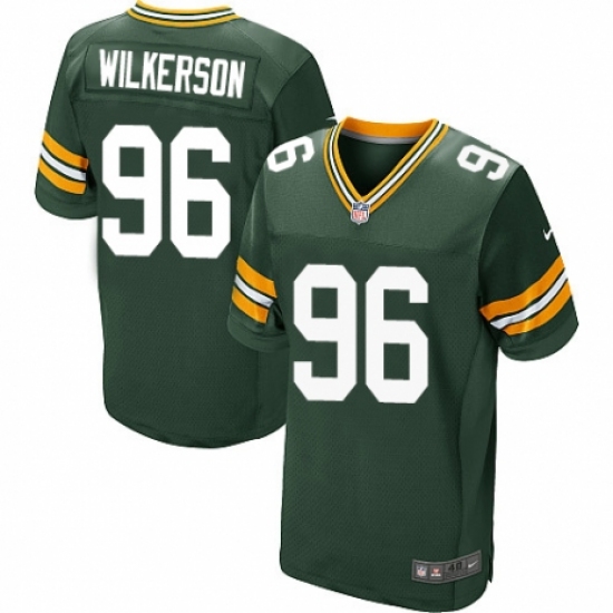 Men's Nike Green Bay Packers 96 Muhammad Wilkerson Elite Green Team Color NFL Jersey