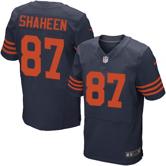 Men's Nike Chicago Bears 87 Adam Shaheen Elite Navy Blue Alternate NFL Jersey