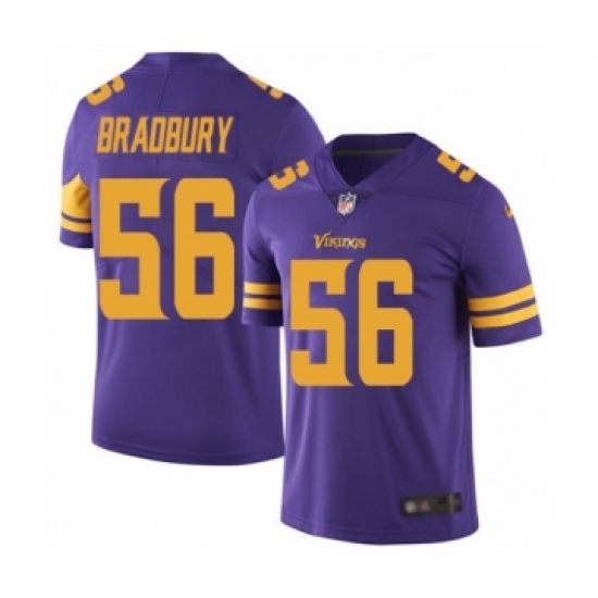 Men's Minnesota Vikings 56 Garrett Bradbury Limited Purple Rush Vapor Untouchable Football Jersey