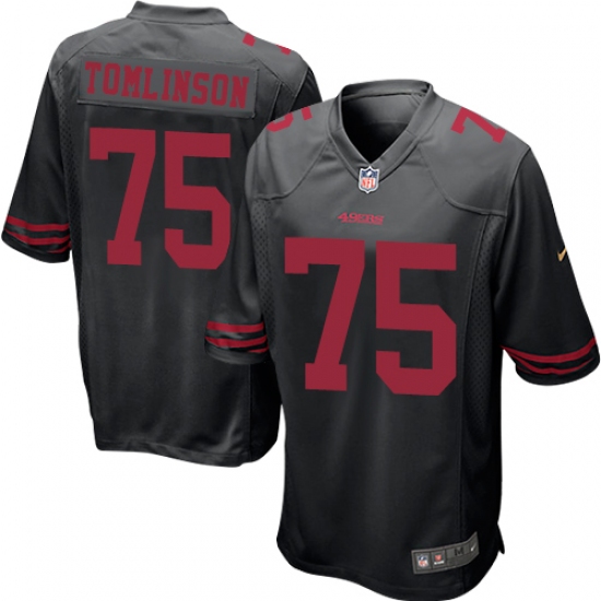 Men's Nike San Francisco 49ers 75 Laken Tomlinson Game Black NFL Jersey