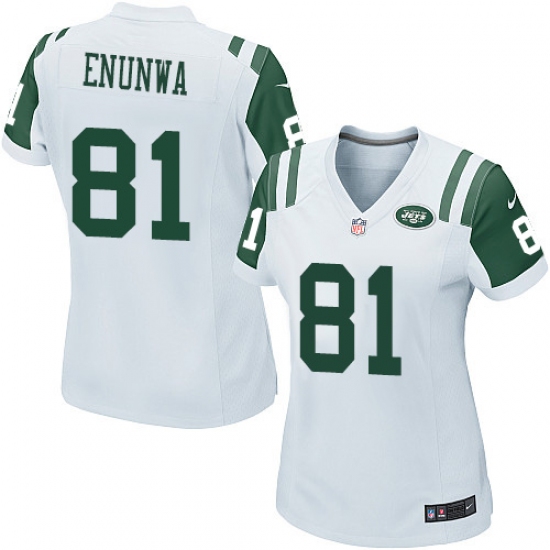 Women's Nike New York Jets 81 Quincy Enunwa Game White NFL Jersey