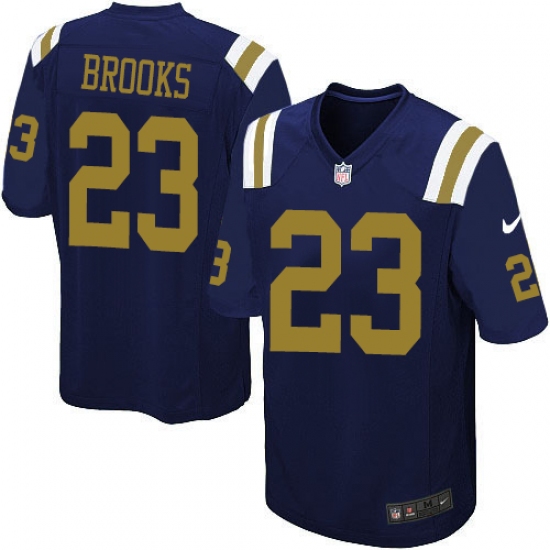 Youth Nike New York Jets 23 Terrence Brooks Elite Navy Blue Alternate NFL Jersey