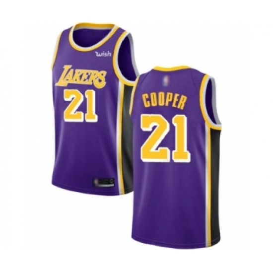 Women's Los Angeles Lakers 21 Michael Cooper Authentic Purple Basketball Jerseys - Icon Edition