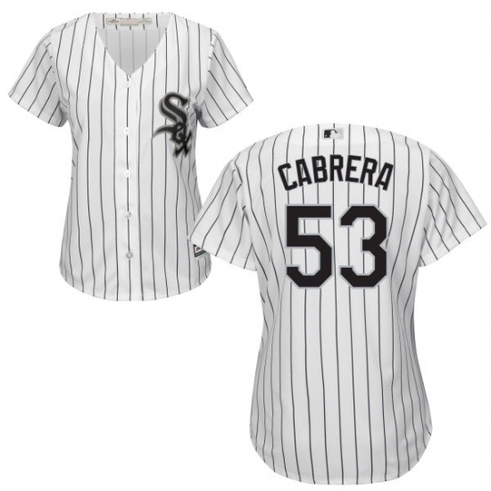 Women's Majestic Chicago White Sox 53 Melky Cabrera Authentic White Home Cool Base MLB Jersey