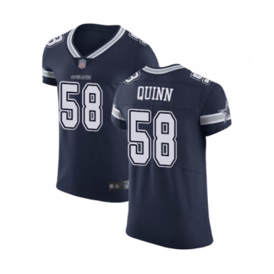 Men's Dallas Cowboys 58 Robert Quinn Navy Blue Team Color Vapor Untouchable Elite Player Football Jersey