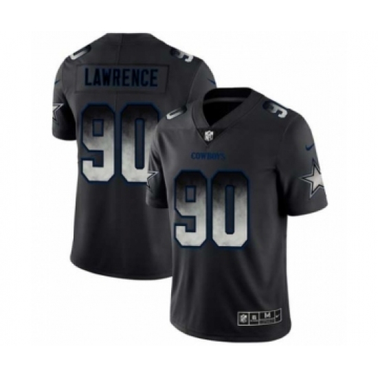 Men Dallas Cowboys 90 Demarcus Lawrence Black Smoke Fashion Limited Jersey