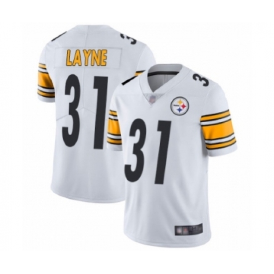 Youth Pittsburgh Steelers 31 Justin Layne White Vapor Untouchable Limited Player Football Jersey