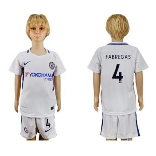 Chelsea 4 Fabregas Away Kid Soccer Club Jersey