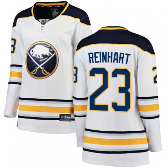 Women's Buffalo Sabres 23 Sam Reinhart Fanatics Branded White Away Breakaway NHL Jersey