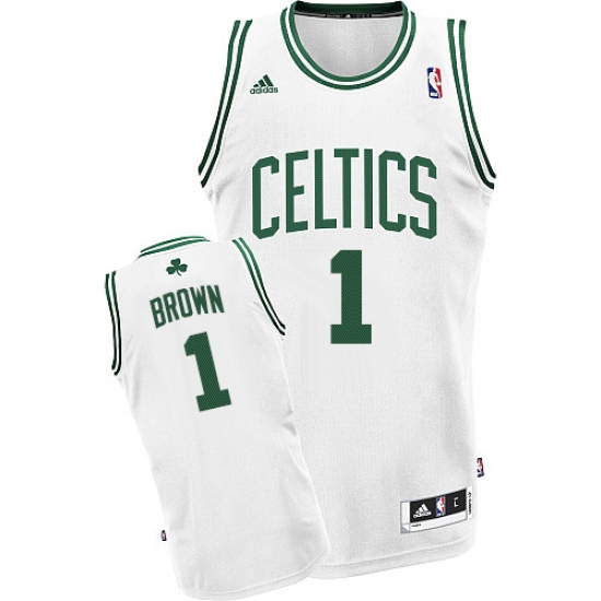 Men's Adidas Boston Celtics 1 Walter Brown Swingman White Home NBA Jersey
