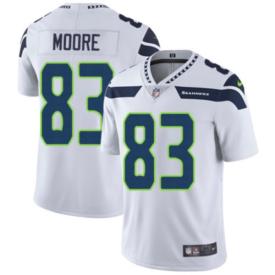 Youth Nike Seattle Seahawks 83 David Moore White Vapor Untouchable Limited Player NFL Jersey