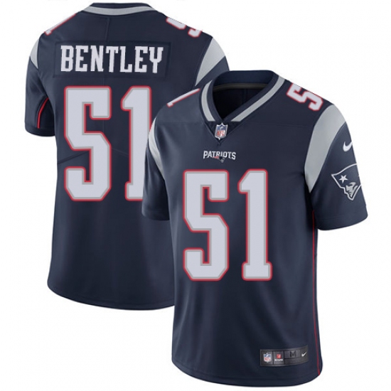 Youth Nike New England Patriots 51 Ja'Whaun Bentley Navy Blue Team Color Vapor Untouchable Limited Player NFL Jersey