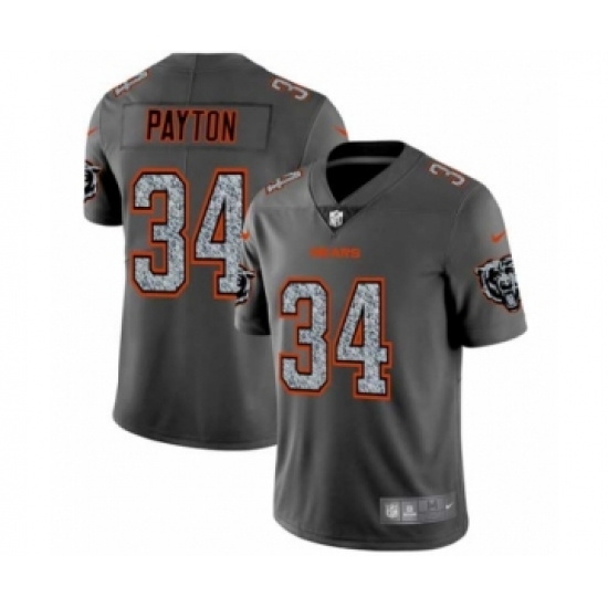 Men's Chicago Bears 34 Walter Payton Limited Gray Static Fashion Limited Football Jersey