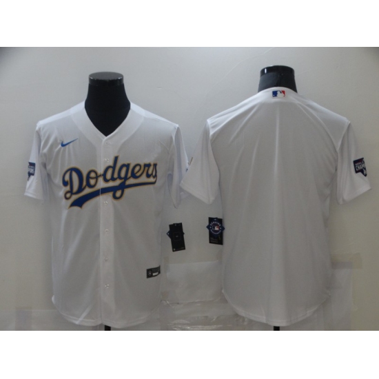 Men's Nike Los Angeles Dodgers Blank White Game Champions Authentic Jersey