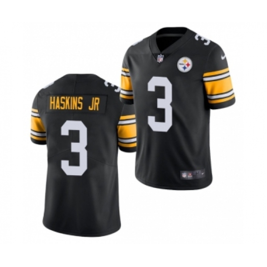 Men's Pittsburgh Steelers 3 Dwayne Haskins Jr. Black Vapor Untouchable Limited Stitched Jersey