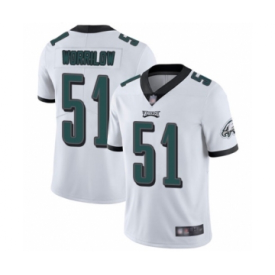 Men's Philadelphia Eagles 51 Paul Worrilow White Vapor Untouchable Limited Player Football Jersey