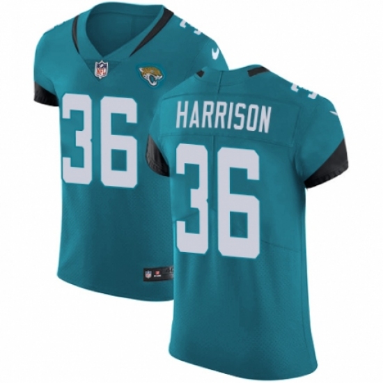 Men's Nike Jacksonville Jaguars 36 Ronnie Harrison Black Alternate Vapor Untouchable Elite Player NFL Jersey