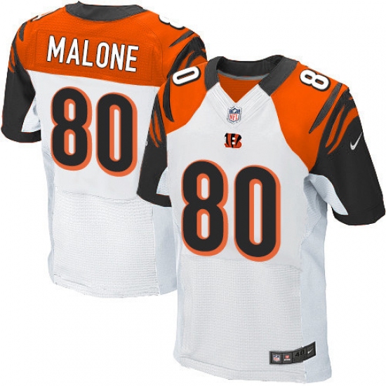 Men's Nike Cincinnati Bengals 80 Josh Malone Elite White NFL Jersey