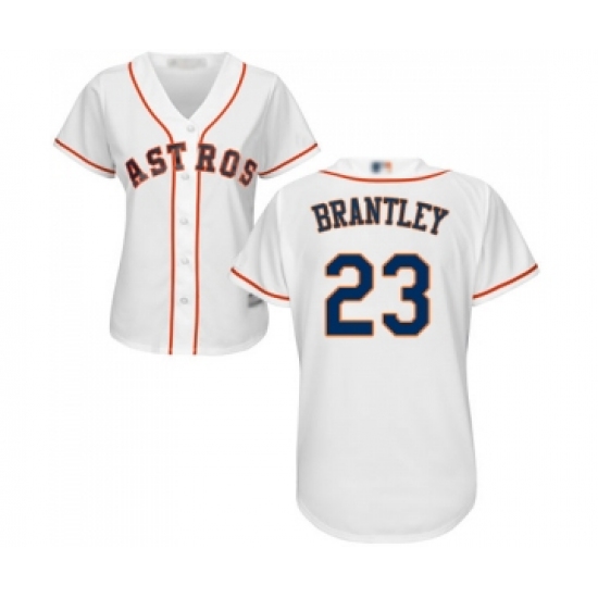 Women's Houston Astros 23 Michael Brantley Authentic White Home Cool Base Baseball Jersey