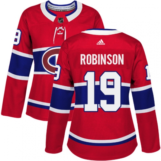 Women's Adidas Montreal Canadiens 19 Larry Robinson Premier Red Home NHL Jersey