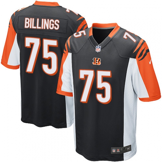 Men's Nike Cincinnati Bengals 75 Andrew Billings Game Black Team Color NFL Jersey