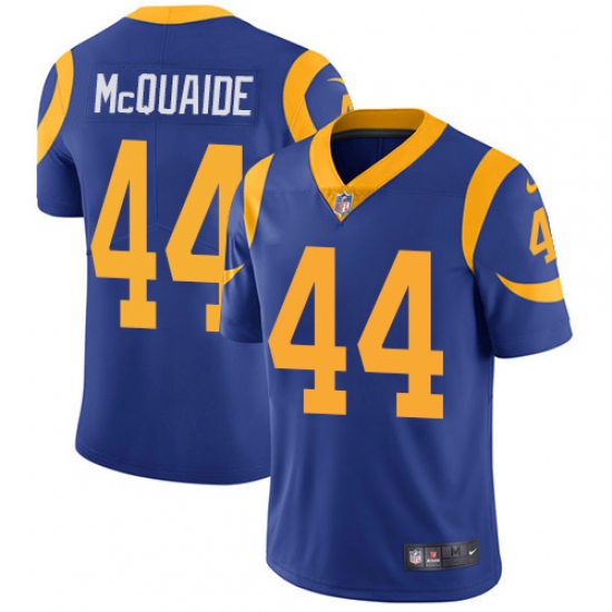 Youth Nike Los Angeles Rams 44 Jacob McQuaide Royal Blue Alternate Vapor Untouchable Limited Player NFL Jersey
