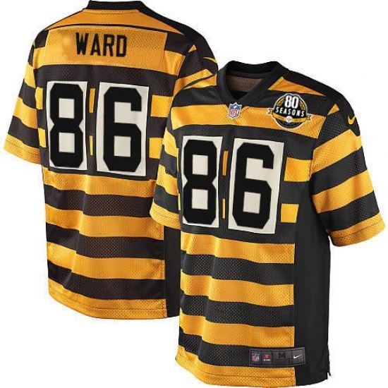 Youth Nike Pittsburgh Steelers 86 Hines Ward Limited Yellow/Black Alternate 80TH Anniversary Throwback NFL Jersey