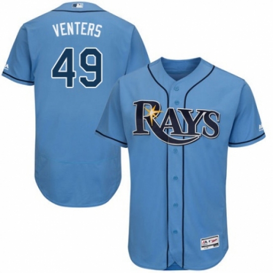 Men's Majestic Tampa Bay Rays 49 Jonny Venters Columbia Alternate Flex Base Authentic Collection MLB Jersey