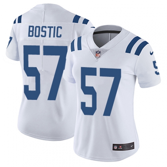 Women's Nike Indianapolis Colts 57 Jon Bostic White Vapor Untouchable Limited Player NFL Jersey