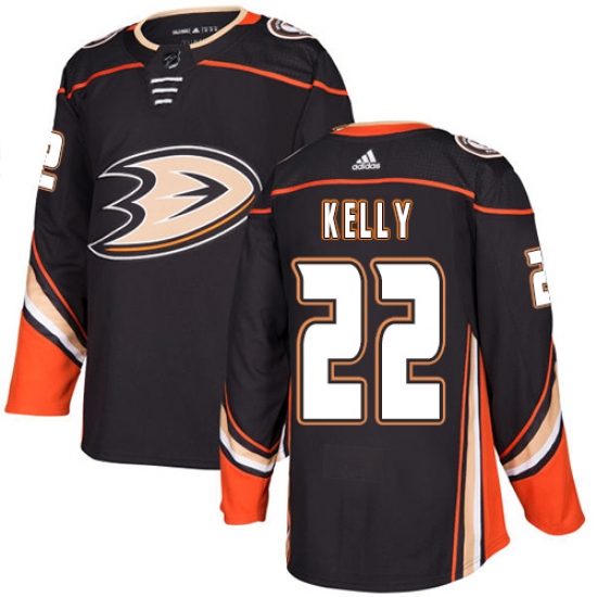 Men's Adidas Anaheim Ducks 22 Chris Kelly Authentic Black Home NHL Jersey