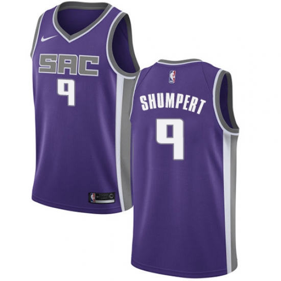 Men's Nike Sacramento Kings 9 Iman Shumpert Swingman Purple NBA Jersey - Icon Edition