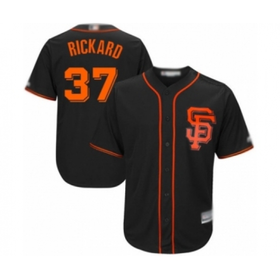 Youth San Francisco Giants 37 Joey Rickard Authentic Black Alternate Cool Base Baseball Player Jersey