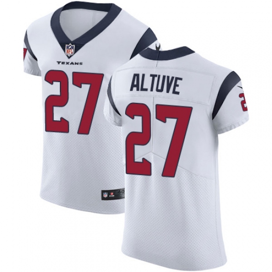 Men's Nike Houston Texans 27 Jose Altuve White Vapor Untouchable Elite Player NFL Jersey