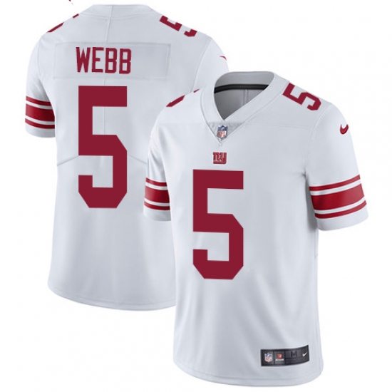 Youth Nike New York Giants 5 Davis Webb Elite White NFL Jersey