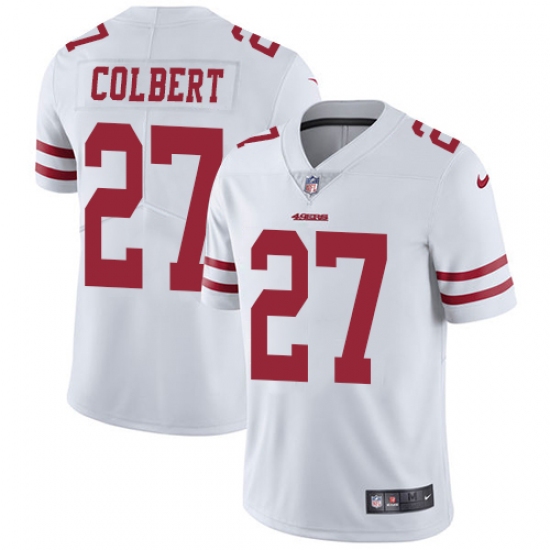 Men's Nike San Francisco 49ers 27 Adrian Colbert White Vapor Untouchable Limited Player NFL Jersey