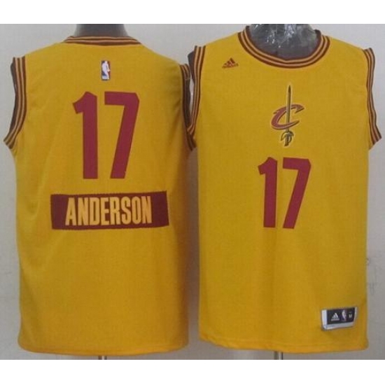Cavaliers 17 Anderson Varejao Yellow 2014-15 Christmas Day Stitched NBA Jersey
