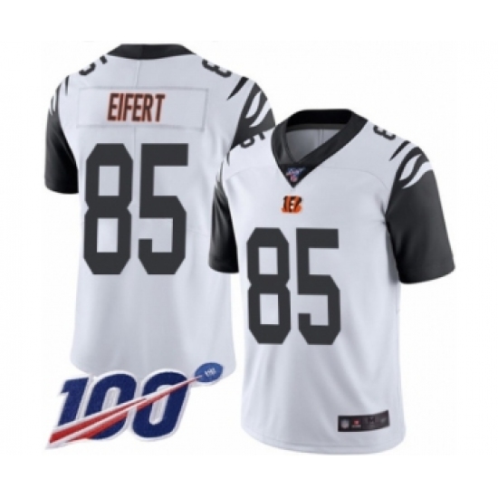 Men's Cincinnati Bengals 85 Tyler Eifert Limited White Rush Vapor Untouchable 100th Season Football Jersey
