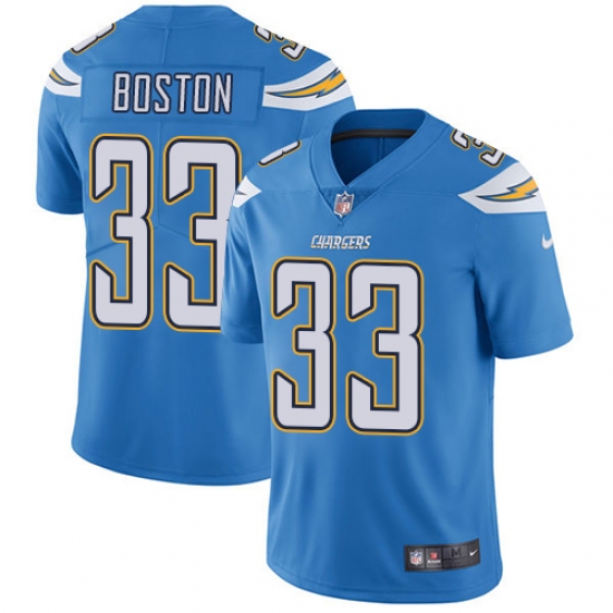 Youth Nike Los Angeles Chargers 33 Tre Boston Elite Electric Blue Alternate NFL Jersey