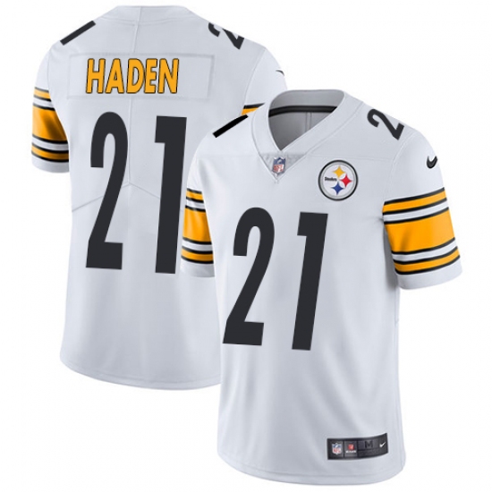 Youth Nike Pittsburgh Steelers 21 Joe Haden White Vapor Untouchable Limited Player NFL Jersey