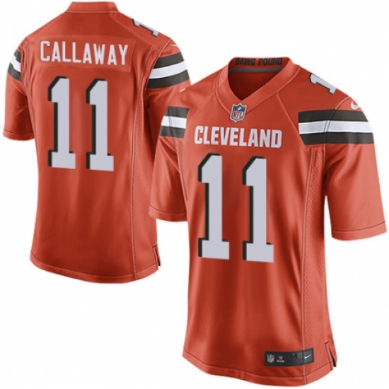 Men's Nike Cleveland Browns 11 Antonio Callaway Game Orange Alternate NFL Jersey