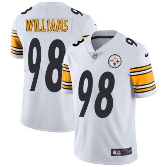 Youth Nike Pittsburgh Steelers 98 Vince Williams White Vapor Untouchable Limited Player NFL Jersey