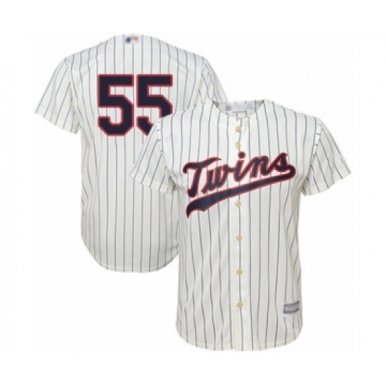 Men's Minnesota Twins 55 Taylor Rogers Replica Cream Alternate Cool Base Baseball Player Jersey