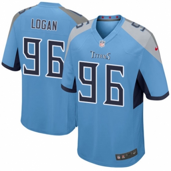 Men's Nike Tennessee Titans 96 Bennie Logan Game Light Blue Alternate NFL Jersey