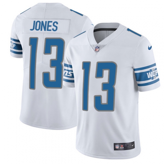 Youth Nike Detroit Lions 13 T.J. Jones White Vapor Untouchable Limited Player NFL Jersey