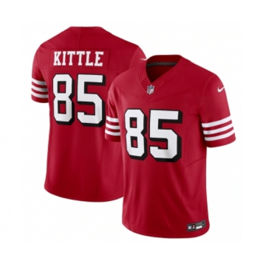Men's San Francisco 49ers 85 George Kittle New Red 2023 F.U.S.E. Vapor Untouchable Limited Stitched Football Jersey