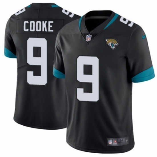 Men's Nike Jacksonville Jaguars 9 Logan Cooke Teal Green Team Color Vapor Untouchable Limited Player NFL Jersey