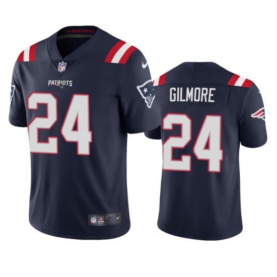 Nike New England Patriots 24 Stephon Gilmore Men's Navy 2020 Vapor Limited Jersey