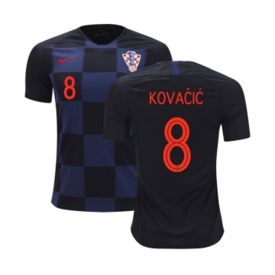 Croatia 8 Kovacic Away Kid Soccer Country Jersey