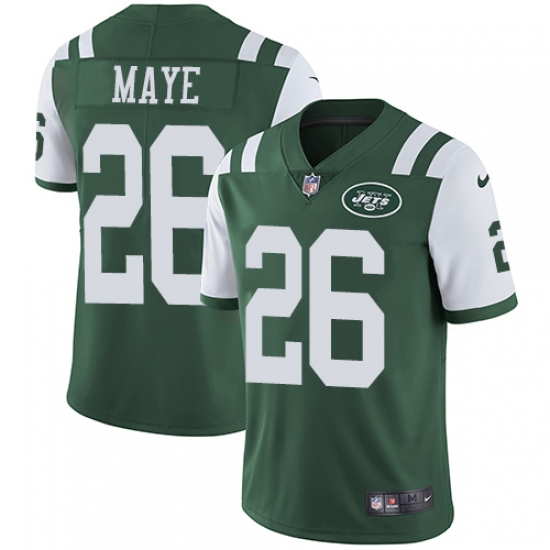 Youth Nike New York Jets 26 Marcus Maye Green Team Color Vapor Untouchable Limited Player NFL Jersey