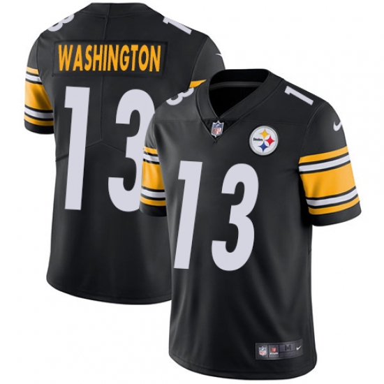 Youth Nike Pittsburgh Steelers 13 James Washington Black Team Color Vapor Untouchable Limited Player NFL Jersey